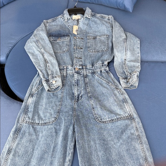 Universal Thread Pants - Denim Jumpsuit with Long Sleeves